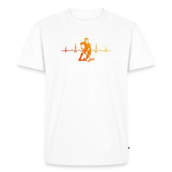 Simply floorball timeless design - Men's Premium Organic T-Shirt - white - Front - Nico (187cm)