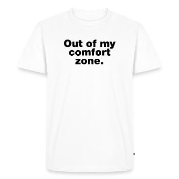 Hors de ma zone de confort - T-shirt Premium bio Homme - blanc - Devant - Nico (187cm)