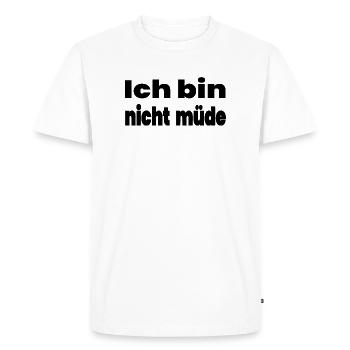 Fatigué - T-shirt Premium bio Homme - blanc - Devant - Nico (187cm)