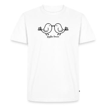 together forever Bird - Men's Premium Organic T-Shirt - white - Front - Nico (187cm)