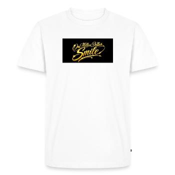 Million Dollar Smile - Men's Premium Organic T-Shirt - white - Front - Nico (187cm)