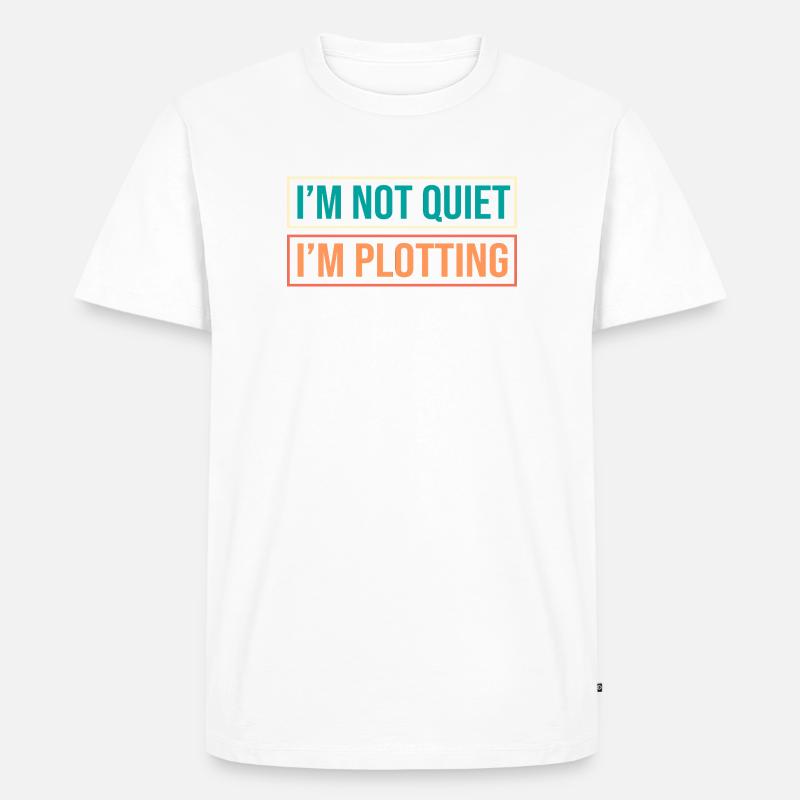 Anxiety ängstlich Angsthase Introvertiert - Männer Premium Bio T-Shirt - Weiß