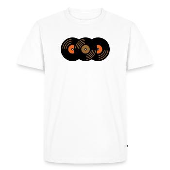Collection de disques vinyles Fan de musique - T-shirt Premium bio Homme - blanc - Devant - Nico (187cm)