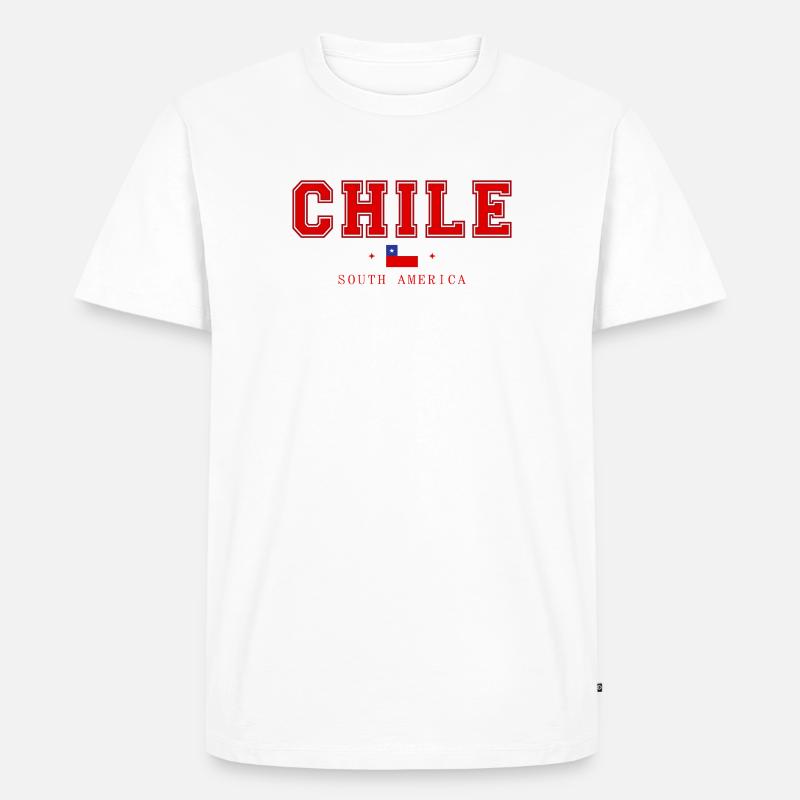 Chile - Männer Premium Bio T-Shirt - Weiß