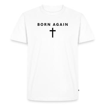 Foi minimaliste renaissante en Jésus, - T-shirt Premium bio Homme - blanc - Devant - Nico (187cm)