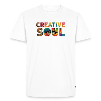 Creative Soul Colorful Artist Saying - Men's Premium Organic T-Shirt - white - Front - Nico (187cm)