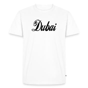 Dubai - couleur personnalisable - T-shirt Premium bio Homme - blanc - Devant - Nico (187cm)