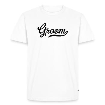 groom - T-shirt Premium bio Homme - blanc - Devant - Nico (187cm)