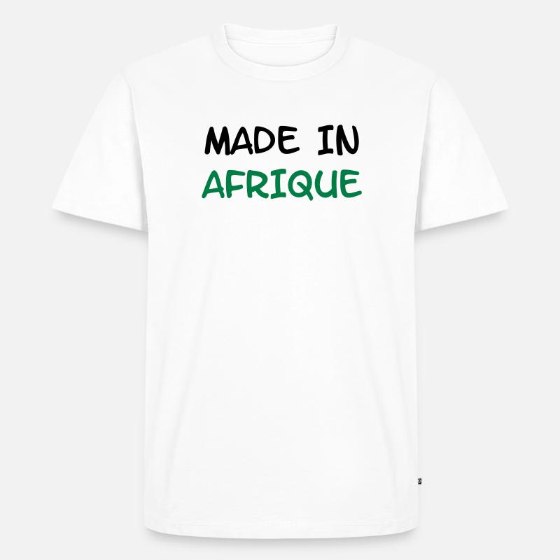 Made in AFRIKA! - Männer Premium Bio T-Shirt - Weiß