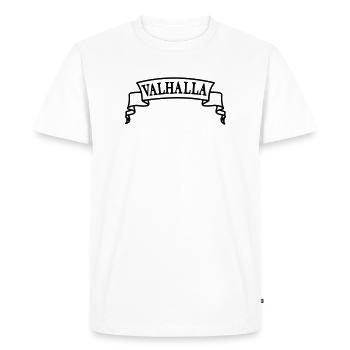 Valhalla dans la bannière - T-shirt Premium bio Homme - blanc - Devant - Nico (187cm)