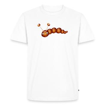 Chenille châtaigne mignonne – Enfance et plaisir de l’artisanat - T-shirt Premium bio Homme - blanc - Devant - Nico (187cm)