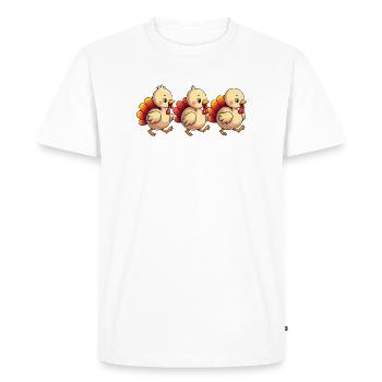 Bébé dinde de Thanksgiving - T-shirt Premium bio Homme - blanc - Devant - Nico (187cm)