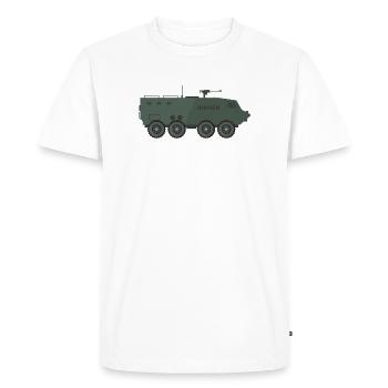 Char militaire - T-shirt Premium bio Homme - blanc - Devant - Nico (187cm)