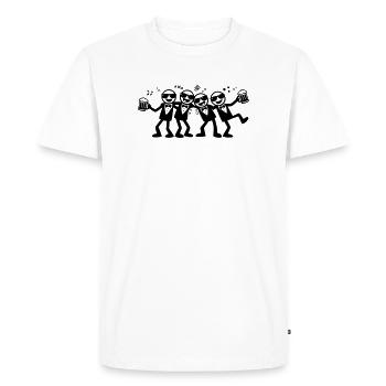 Bière du groupe d’amis du marié - T-shirt Premium bio Homme - blanc - Devant - Nico (187cm)