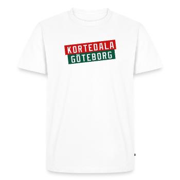Kortedala Göteborg Colour Block - Men's Premium Organic T-Shirt - white - Front - Nico (187cm)