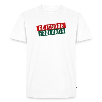 Göteborg Frölunda Color Block logo - Men's Premium Organic T-Shirt - white - Front - Nico (187cm)