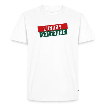 Lund contre les Bannières de Göteborg - T-shirt Premium bio Homme - blanc - Devant - Nico (187cm)
