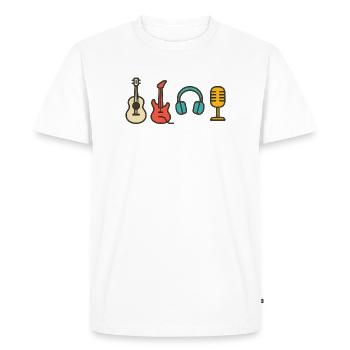 Notes musicales : Cadeau de conception rythmique et rythmique - T-shirt Premium bio Homme - blanc - Devant - Nico (187cm)