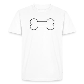 Os de chien - T-shirt Premium bio Homme - blanc - Devant - Nico (187cm)