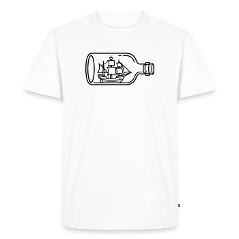 Ship in bottle - T-shirt Premium bio Homme - blanc - Devant - Nico (187cm)