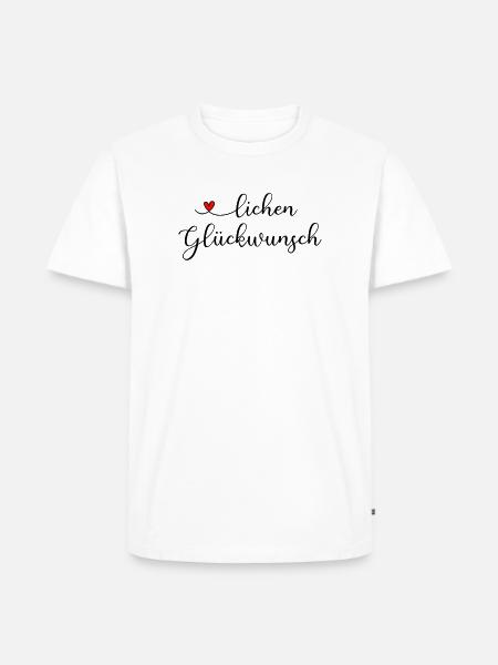 herzlichen Glückwunsch - Männer Premium Bio T-Shirt - Weiß