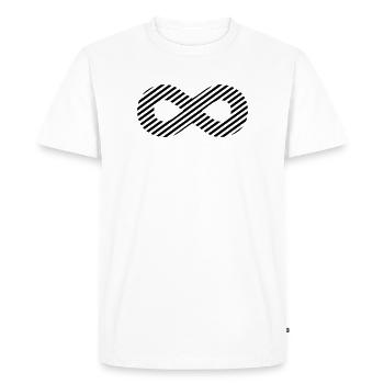 Infinity Sign – Timeless Symbol Design - Men's Premium Organic T-Shirt - white - Front - Nico (187cm)