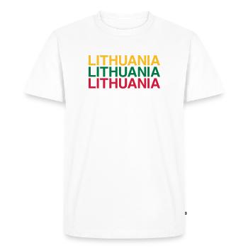LITHUANIA Lithuania flag - Men's Premium Organic T-Shirt - white - Front - Nico (187cm)