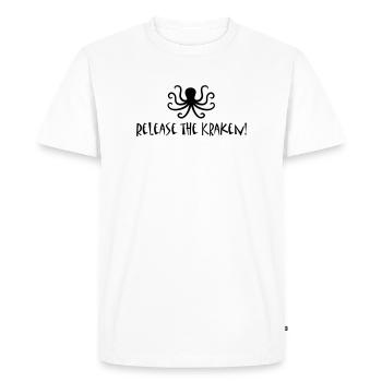Release the Kraken - Men's Premium Organic T-Shirt - white - Front - Nico (187cm)