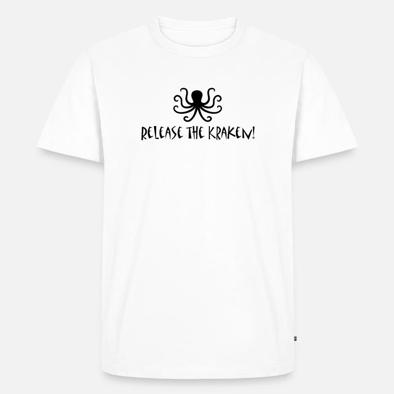 Release the Kraken - Männer Premium Bio T-Shirt - Weiß