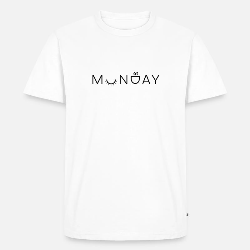 Monday - Männer Premium Bio T-Shirt - Weiß