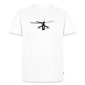 Helicopter Mi-24 - Men's Premium Organic T-Shirt - white - Front - Nico (187cm)