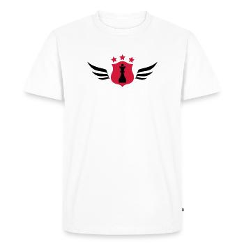 Chess / Echecs / Stratégie / Dames / Geek - T-shirt Premium bio Homme - blanc - Devant - Nico (187cm)