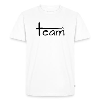 Team Style avec étoiles - T-shirt Premium bio Homme - blanc - Devant - Nico (187cm)