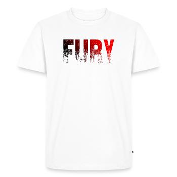 Fury Rouge & Noir - T-shirt Premium bio Homme - blanc - Devant - Nico (187cm)