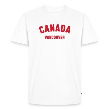 VANCOUVER, Canada Kanada - Men's Premium Organic T-Shirt - white - Front - Nico (187cm)