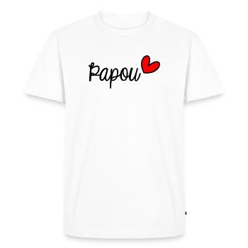 PAPUAN. DAD. FATHER'S DAY. HAPPY FATHER'S DAY - Men's Premium Organic T-Shirt - white - Front - Nico (187cm)
