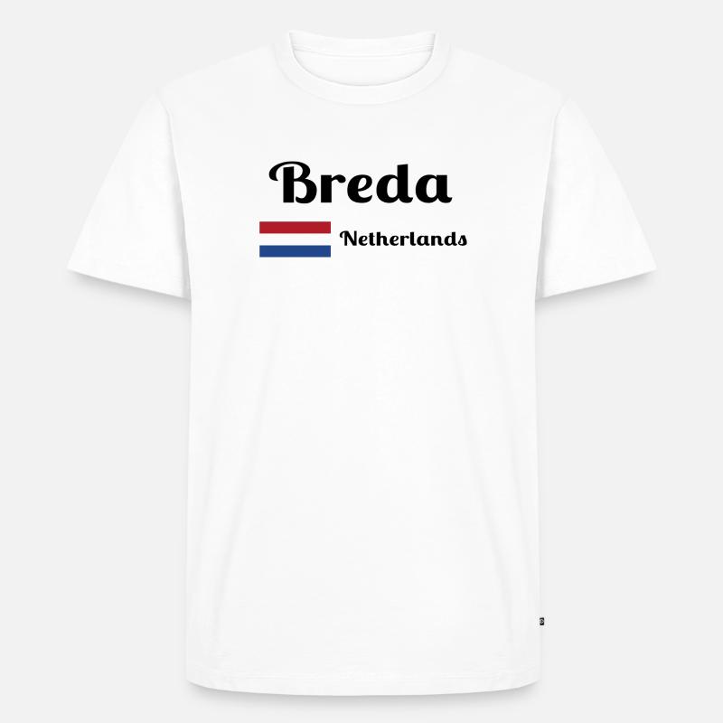 Breda Niederlande - Stilvolle Drucke - Männer Premium Bio T-Shirt - Weiß