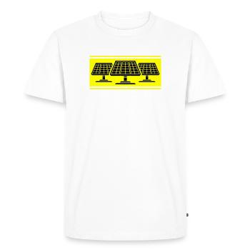 Panneaux solaires photovoltaïques - T-shirt Premium bio Homme - blanc - Devant - Nico (187cm)
