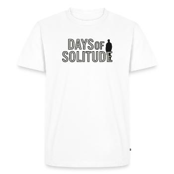Illustration de silhouette solitaire minimaliste - T-shirt Premium bio Homme - blanc - Devant - Nico (187cm)