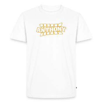 Anthony - Men's Premium Organic T-Shirt - white - Front - Nico (187cm)
