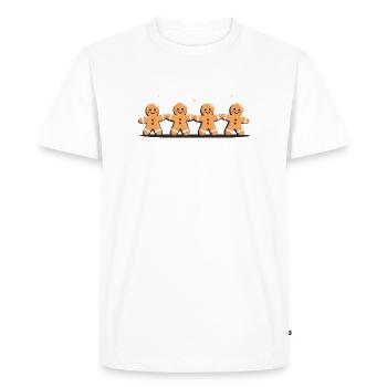 Charme de Noël du Quatuor en pain d’épices - T-shirt Premium bio Homme - blanc - Devant - Nico (187cm)