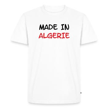 Made in Algérie - T-shirt Premium bio Homme - blanc - Devant - Nico (187cm)