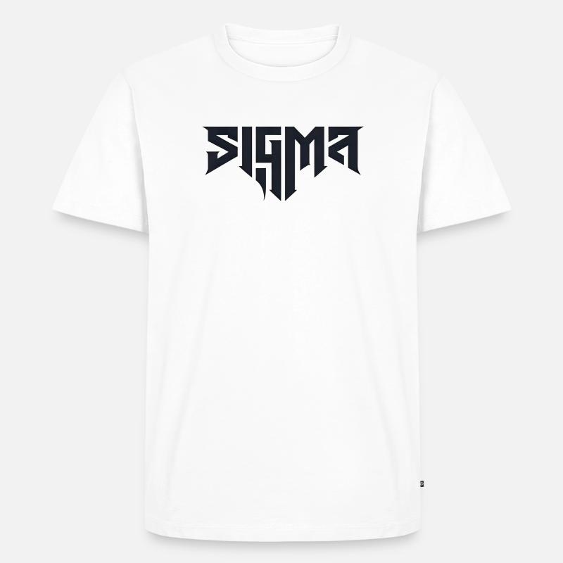Sigma-Glyphen in schwieriger Typografie - Männer Premium Bio T-Shirt - Weiß