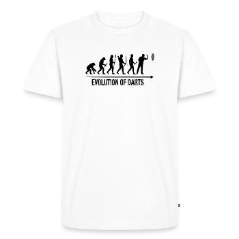 Darts Evolution Hoodie, Socks, Mug, Top - Men's Premium Organic T-Shirt - white - Front - Nico (187cm)