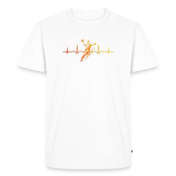 Message clair de handball pour hommes - T-shirt Premium bio Homme - blanc - Devant - Nico (187cm)