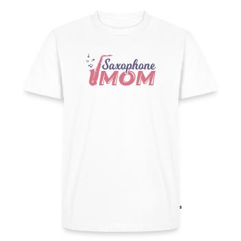 Saxophone Nut - T-shirt Premium bio Homme - blanc - Devant - Nico (187cm)