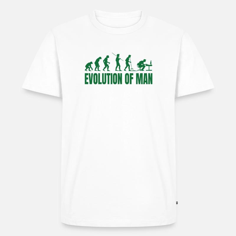 Évolution de l’homme Programmeur IT - T-shirt Premium bio Homme - blanc