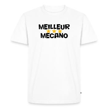 Meilleur Mecano - T-shirt Premium bio Homme - blanc - Devant - Nico (187cm)