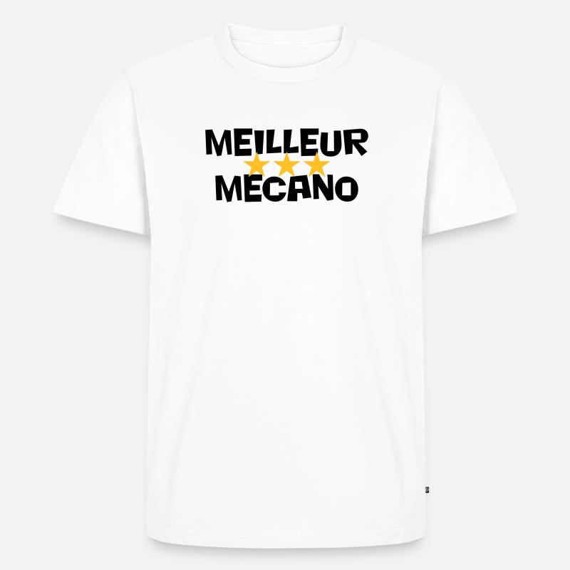 Beste Mecano - Männer Premium Bio T-Shirt - Weiß
