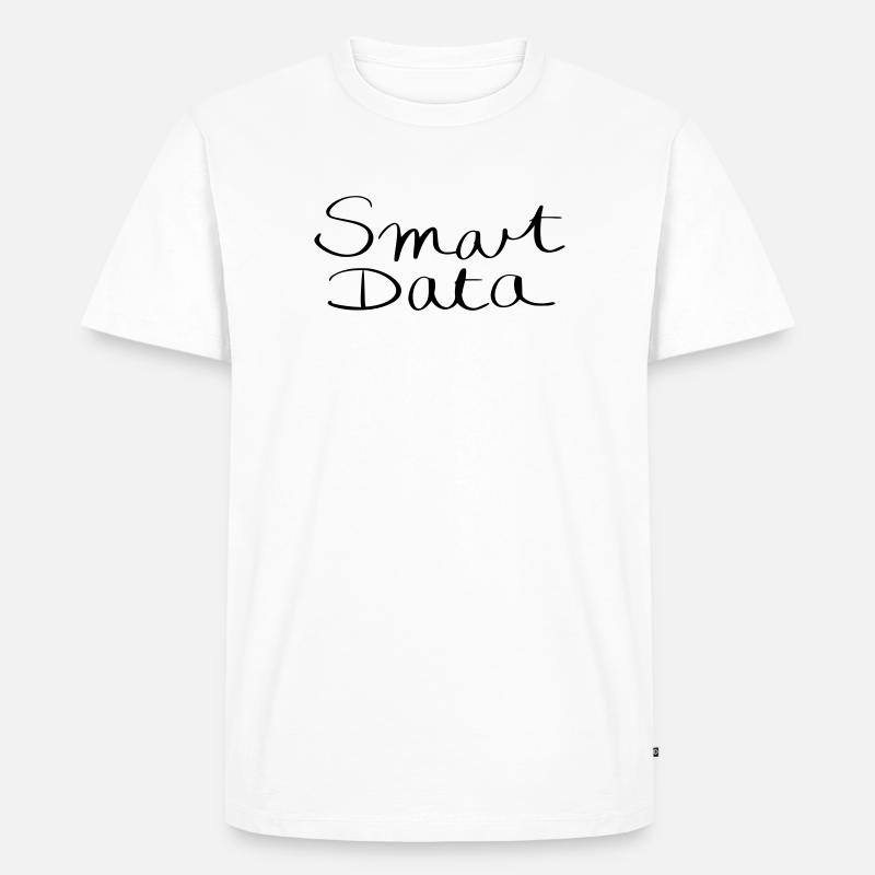 smart data - Männer Premium Bio T-Shirt - Weiß